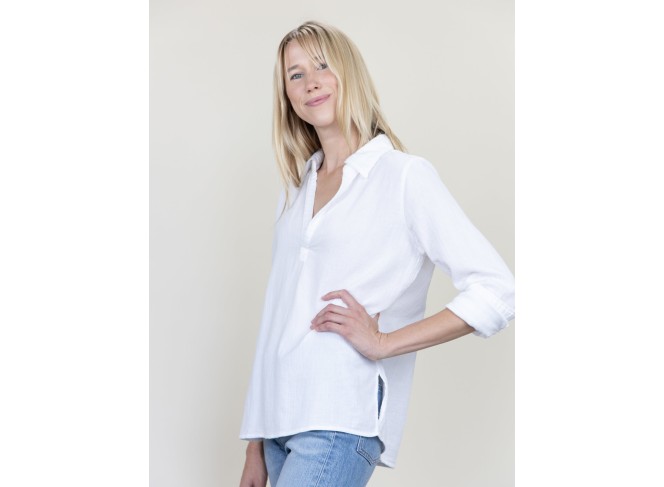 Hampton Pullover White Gauze
