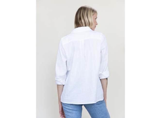 Hampton Pullover White Gauze