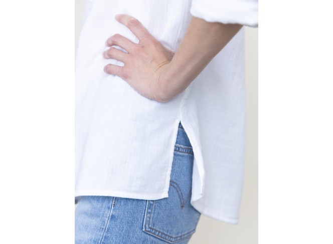 Hampton Pullover White Gauze