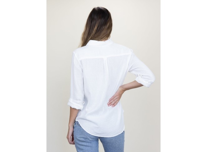 Naomi Shirt White Gauze