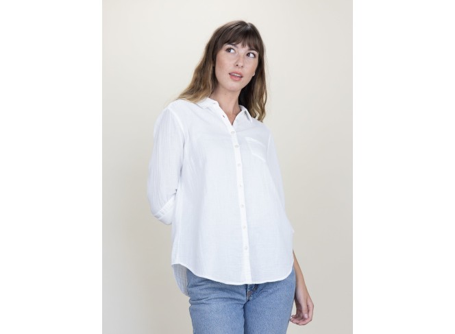Naomi Shirt White Gauze