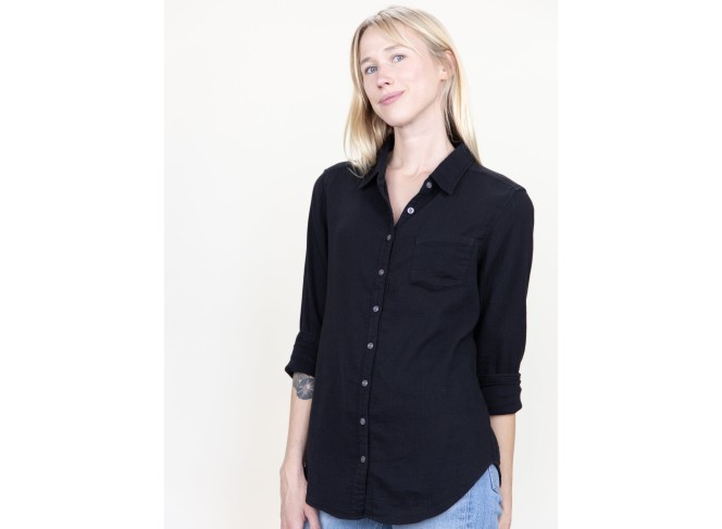 Naomi Shirt Black Gauze