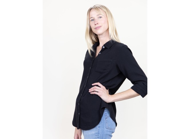 Naomi Shirt Black Gauze