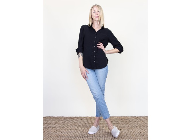 Naomi Shirt Black Gauze