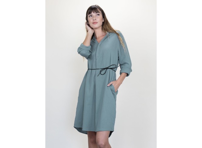 Monet Dress Agave Gauze