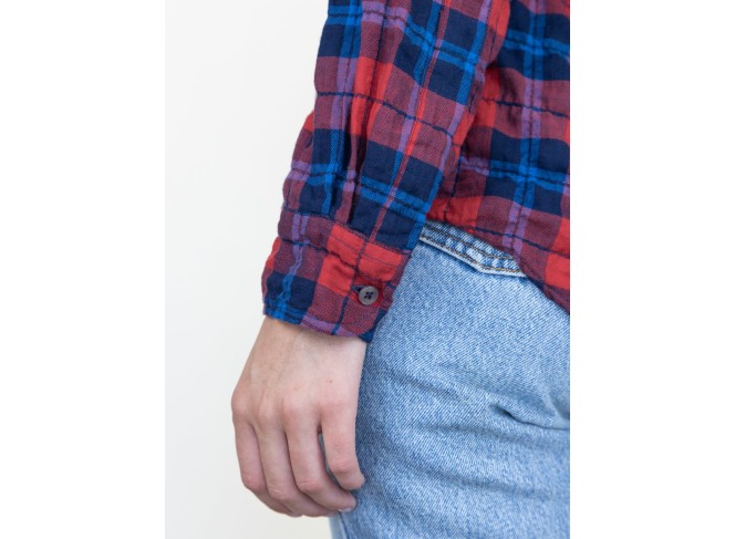 Work Shirt Barn Red Plaid Crinkle