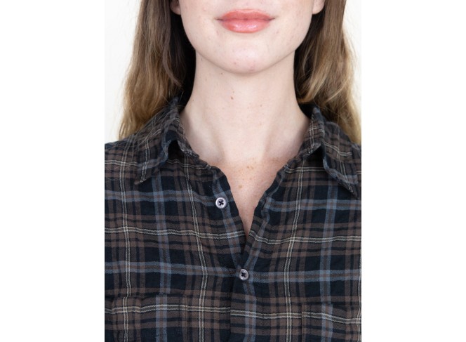 Work Shirt Chestnut Plaid Crinkle