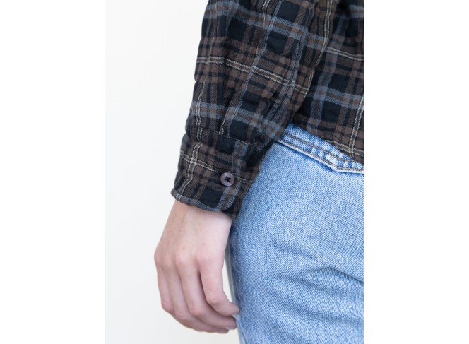 Work Shirt Chestnut Plaid Crinkle