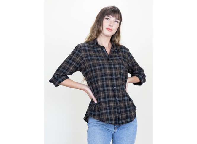 Work Shirt Chestnut Plaid Crinkle
