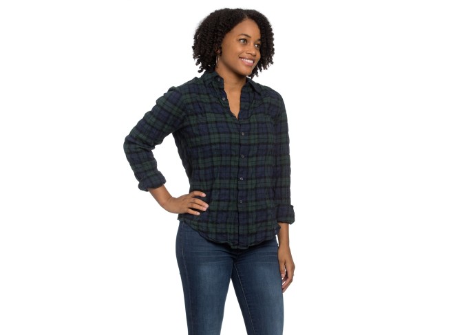 Work Shirt Blackwatch Plaid Crinkle