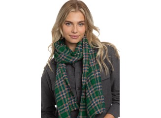 Scarf in Scottish Plaid Crinkle
