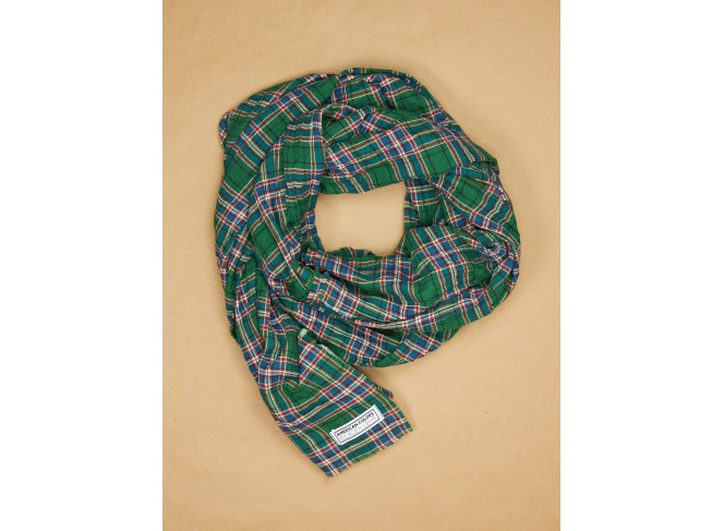 Scarf in Scottish Plaid Crinkle