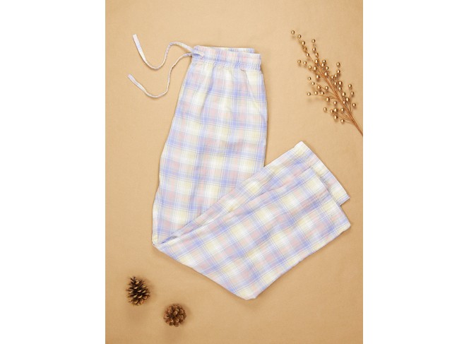 The Pajama Pant Lavender Plaid Cotton