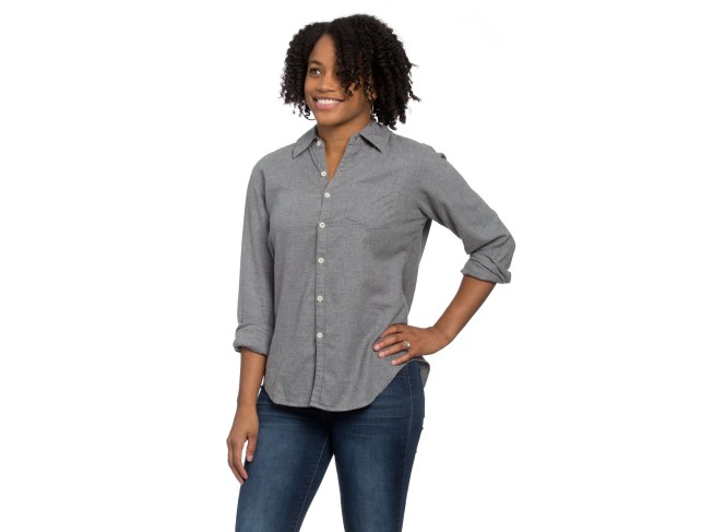 Naomi Shirt Pewter Flannel