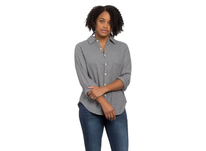 Naomi Shirt Pewter Flannel
