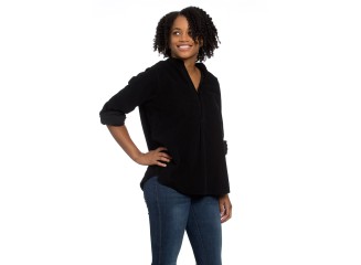 Monet Top Black Corduroy