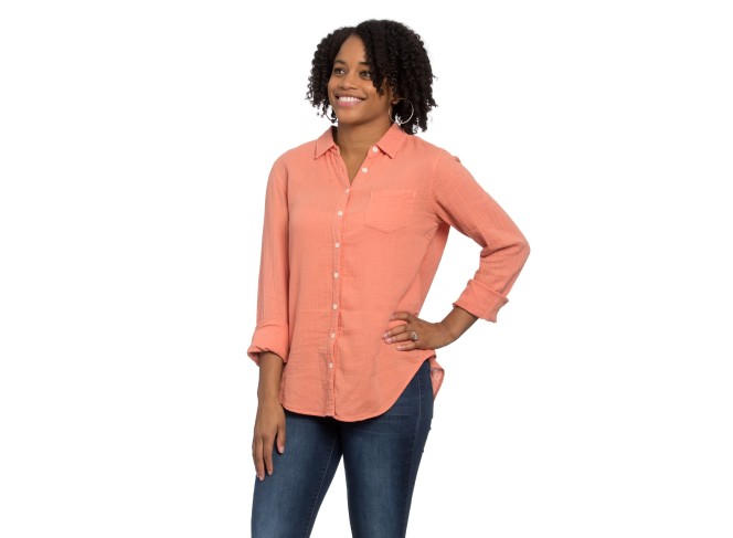 Naomi Shirt Blush Gauze