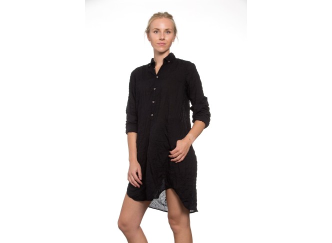Picasso Dress Black Crinkle
