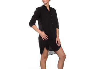 Picasso Dress Black Crinkle
