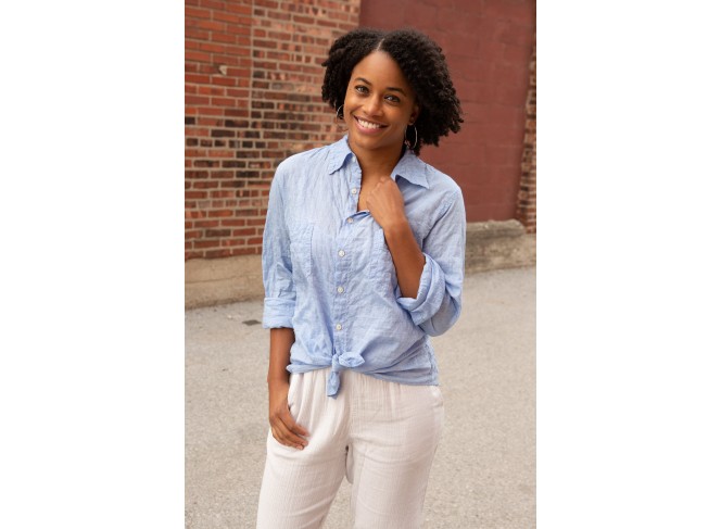 Work Shirt Sky Blue Crinkle