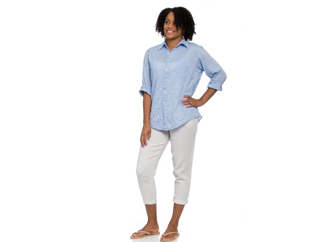Work Shirt Sky Blue Crinkle