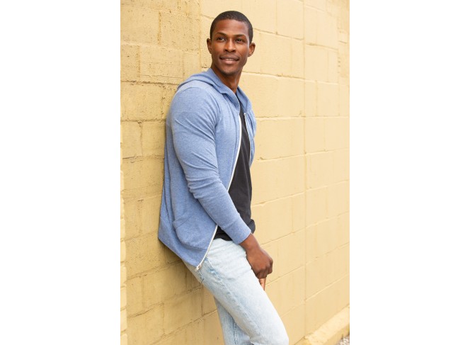 Lightweight Men's Zip Hoodie Blue