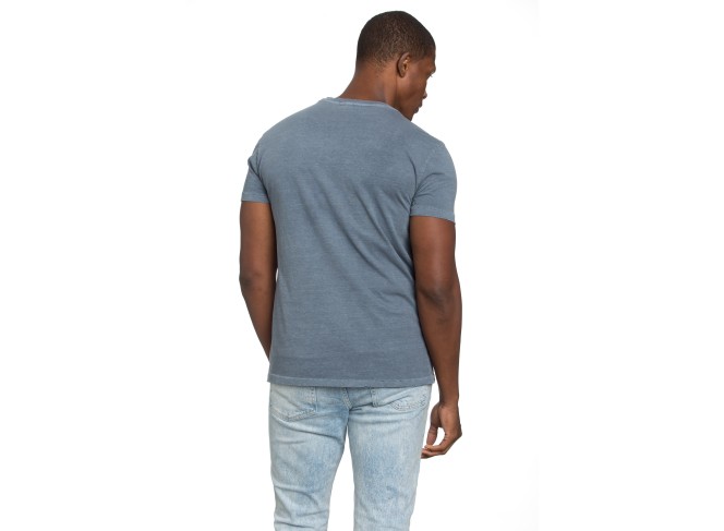 Raw Edge Tee in Blue