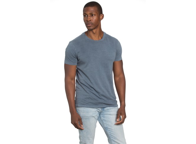 Raw Edge Tee in Blue