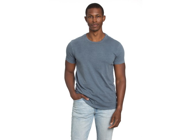 Raw Edge Tee in Blue