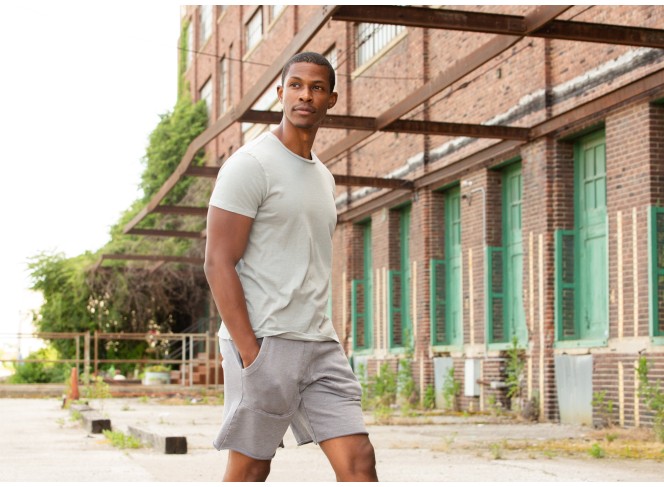 Raw Edge Tee in Grey
