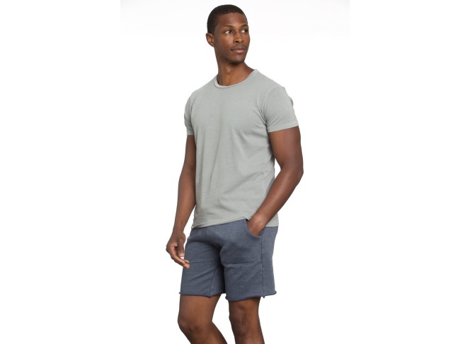 Raw Edge Tee in Grey