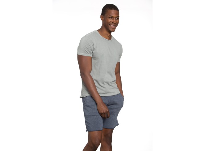 Raw Edge Tee in Grey