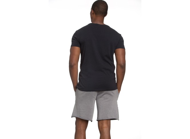 Raw Edge Tee in Black