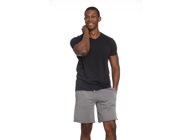 Raw Edge Tee in Black