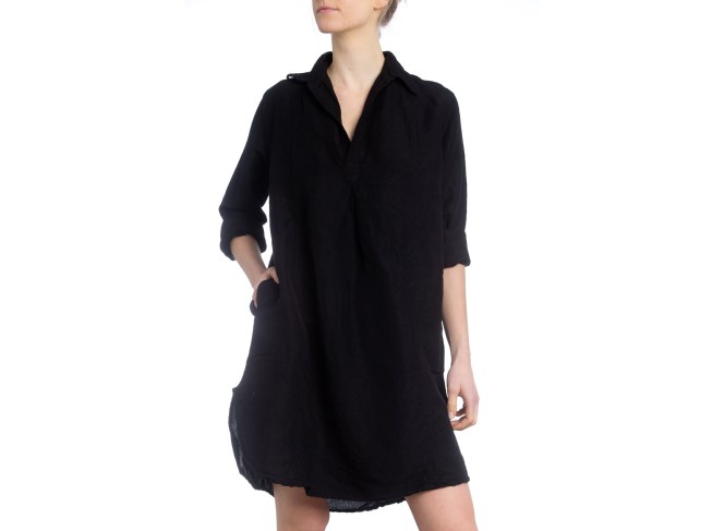 St. Tropez Dress in Black Gauze