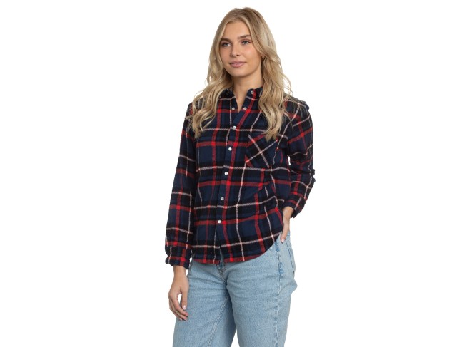 Reversible Flannel Shirt in Azure