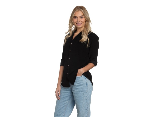 Summerland Shirt in Black Cord