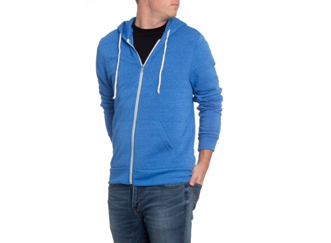 Men's Blue Zip Hoodie Royal