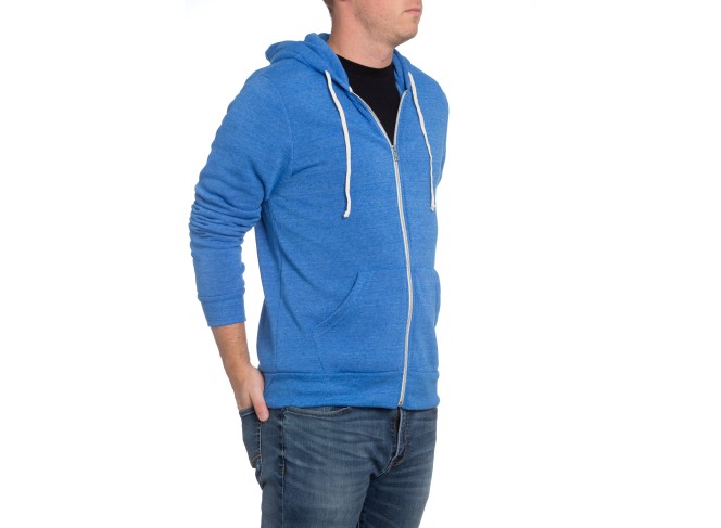 Men's Blue Zip Hoodie Royal