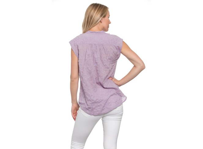 Montauk Top Lavender Crinkle Cotton