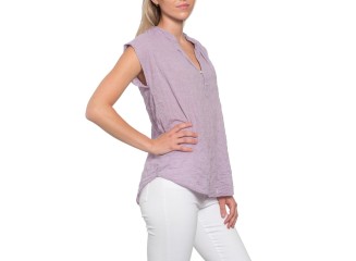 Montauk Top Lavender Crinkle Cotton