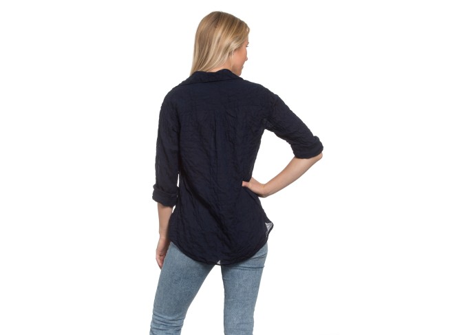 Summerland Shirt Navy Crinkle