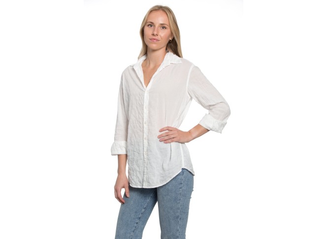 Summerland Shirt in White Crinkle