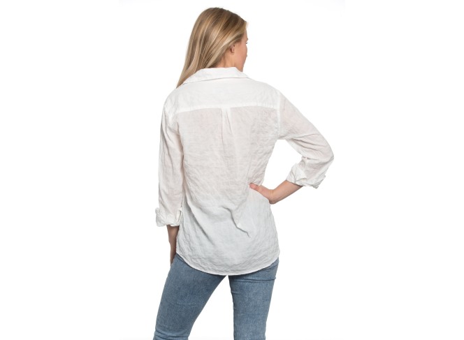 Summerland Shirt in White Crinkle