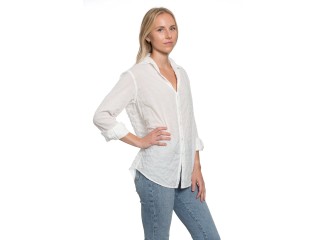 Summerland Shirt in White Crinkle