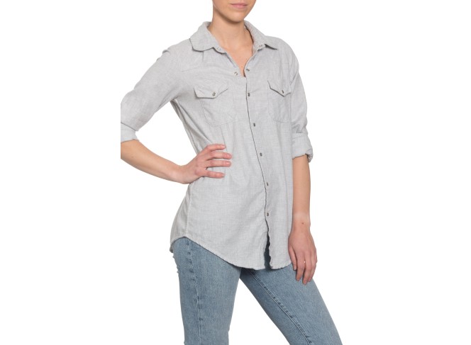 Western Shirt Gray Flannel
