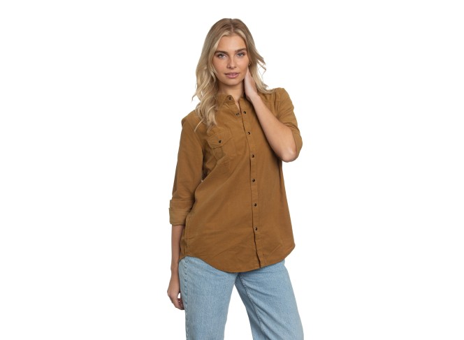 Western Shirt Camel Cord