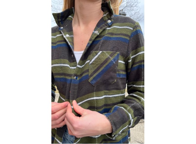 Reversible Flannel Shirt in Forest