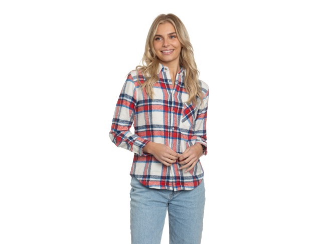 Reversible Heavy Flannel Shirt in Snow