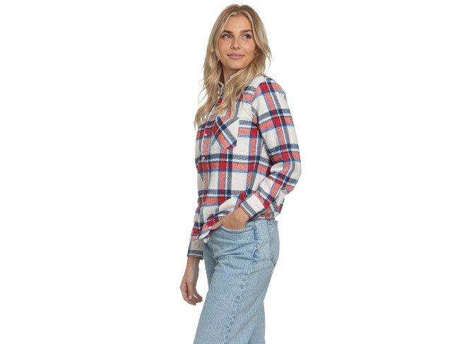 Reversible Heavy Flannel Shirt in Snow